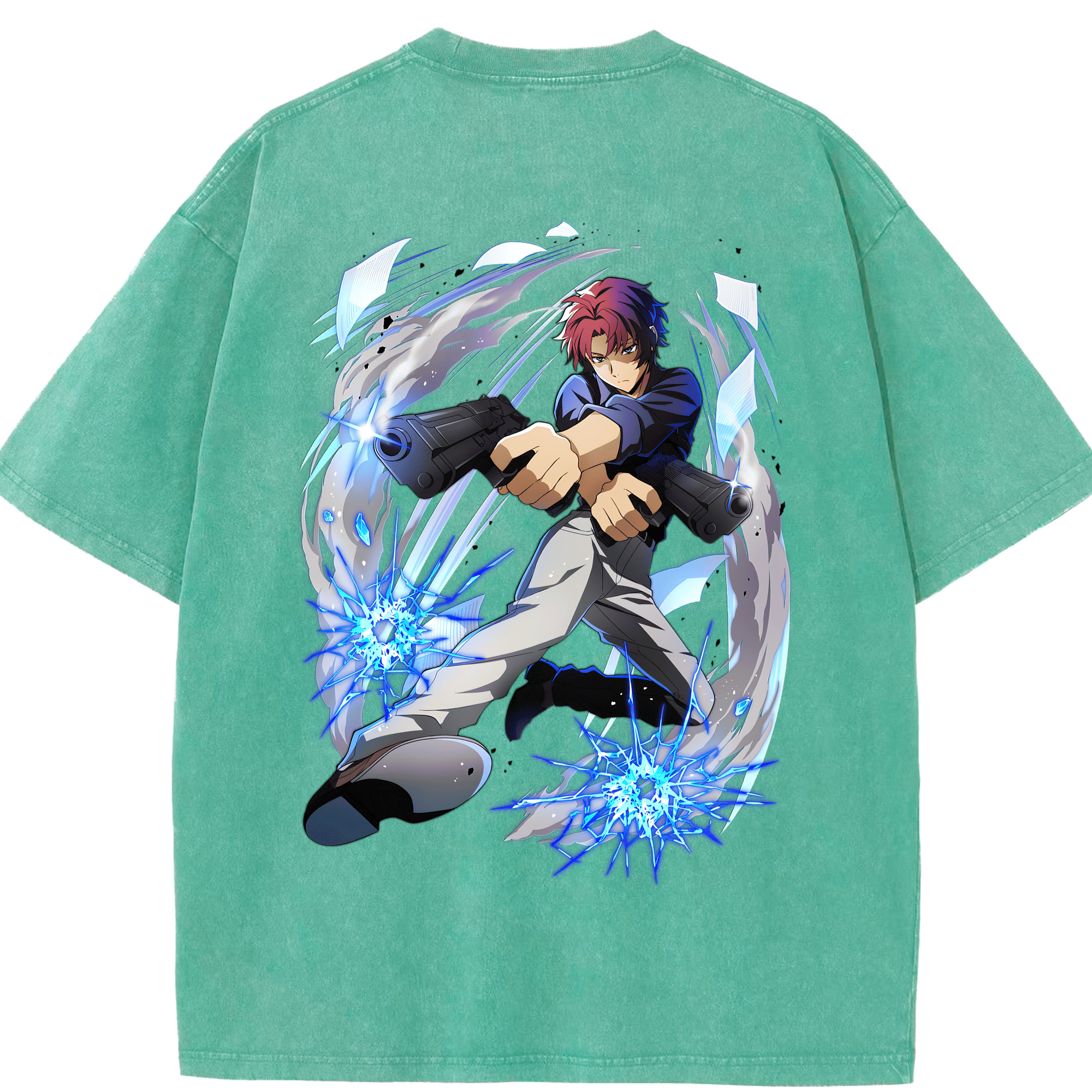 （画像用） 文豪ストレイドッグス Bungo Stray Dogs 綿100% ヴィンテージ風 半袖Tシャツ（背面プリント）